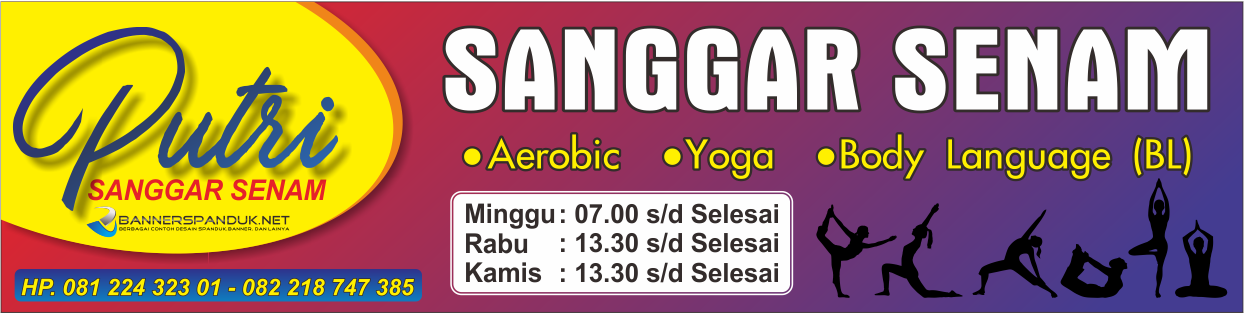 Contoh Spanduk Sanggar Senam Cdr - BannerSpanduk