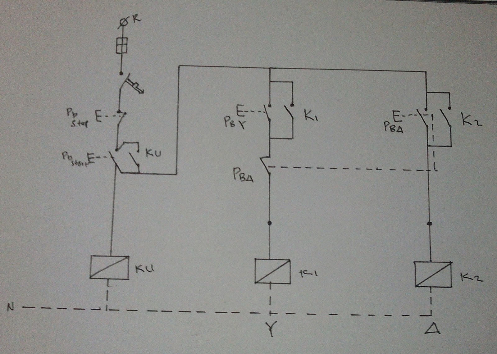 WIRING DIAGRAM STAR-DELTA CONNECTION IN 3-PHASE INDUCTION
