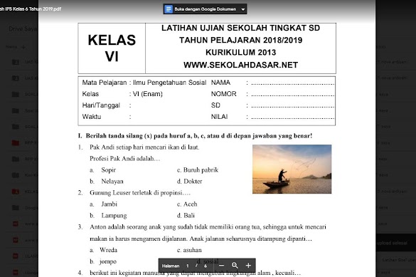 Soal Latihan Ujian Sekolah Mapel Ips Kelas 6 Tahun 2019