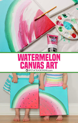 diy watermelon canvas art