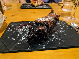 Pictures of France: Indulgent slice of chocolate cake in Bordeaux