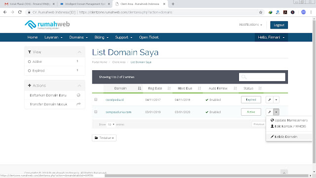 8 Langkah Cara Mengaktifkan Domain di Rumahweb