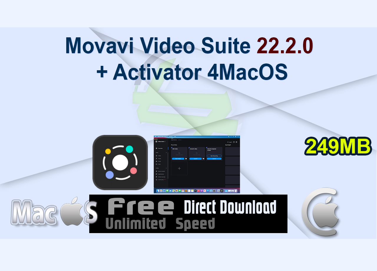 Movavi Video Suite 22.2.0 + Activator 4MacOS