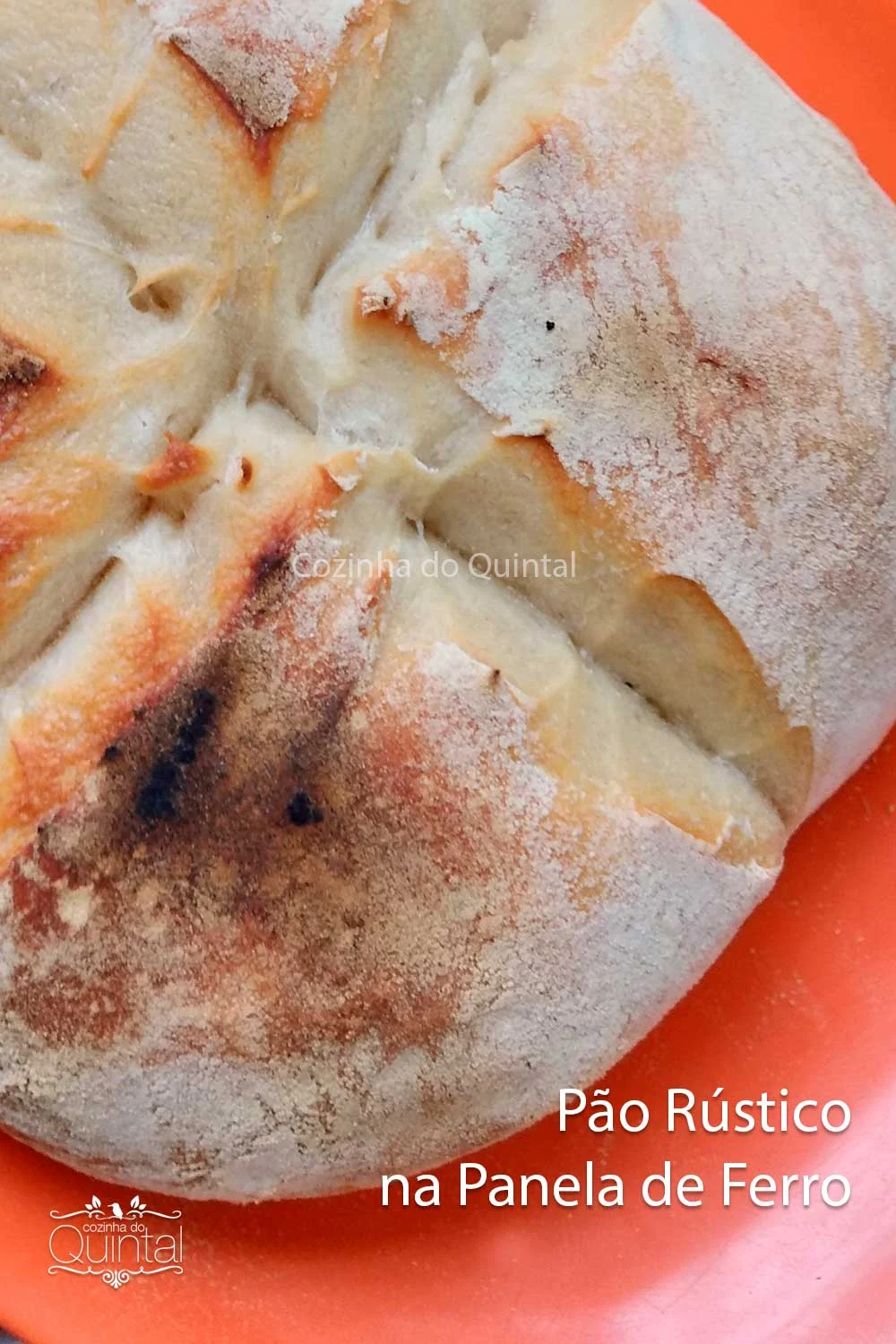 Pão Rústico na Panela de Ferro e na Churrasqueira na Cozinha do Quintal