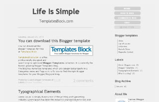 Life Is Simple Blogger Template