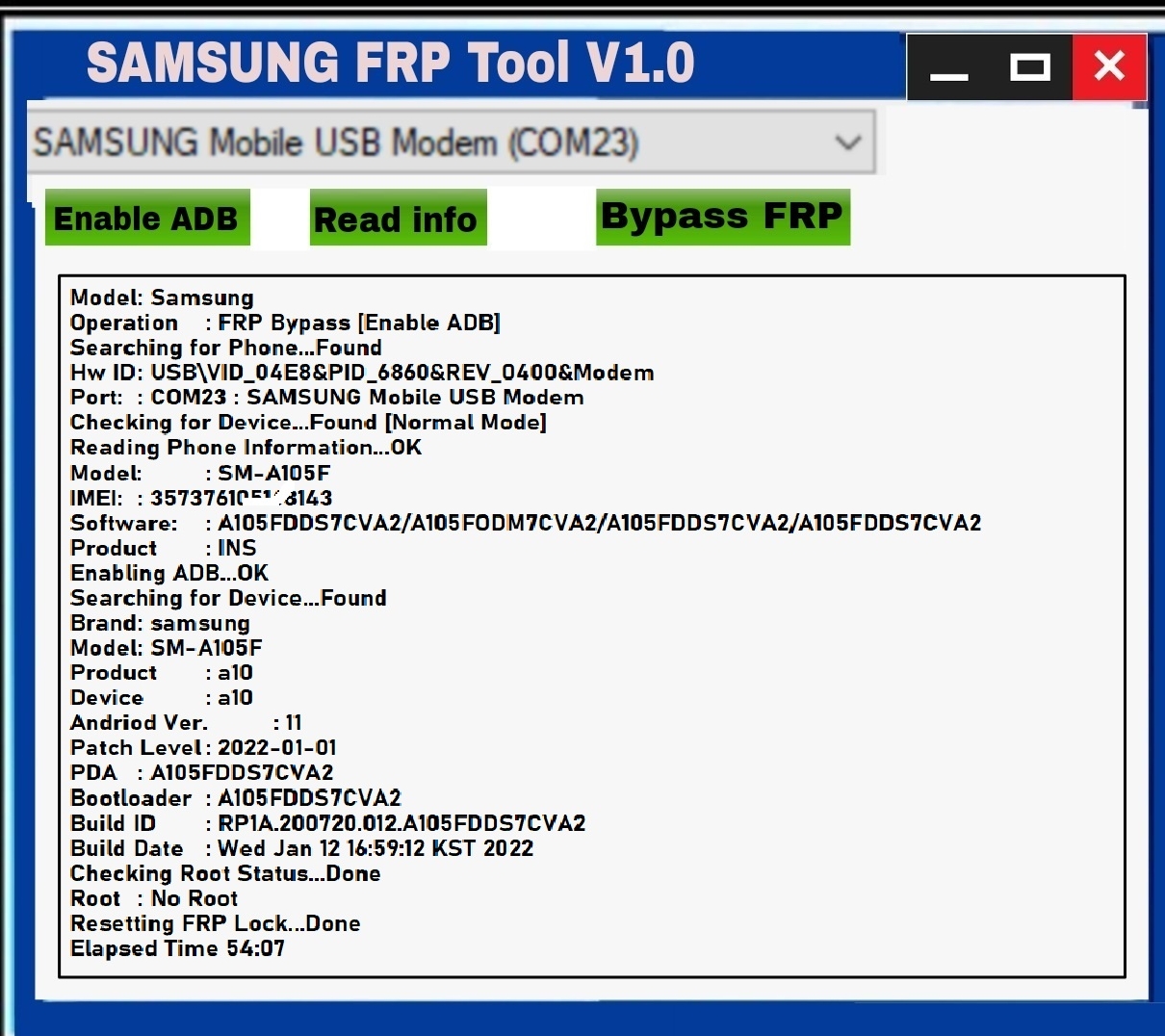 تحميل إداة تخطي حساب جوجل لأجهزة سامسونج Samsung Frp Bypass Tool One Click New 2023