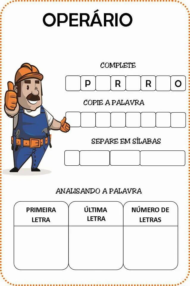 atividades profissões ensino fundamental