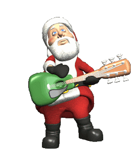 Animated Santa Claus Singing Picture