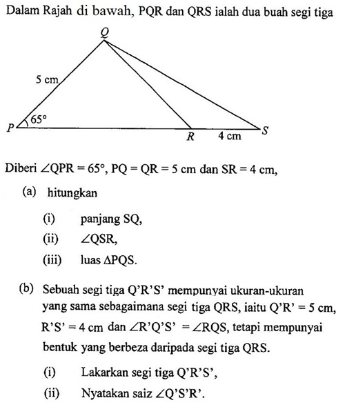 Matematik Tambahan: Penyelesaian Segitiga