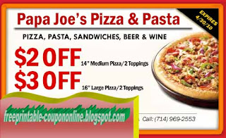 Free Printable Papa Joes Pizza Coupons