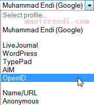 Cara menggunakan OpenID diblogspot