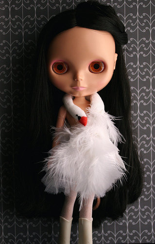 who knew you could get a swan dress for your doll too