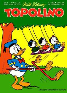 Topolino 1160 - 19 Febbraio 1978 | ISSN 1120-611X | CBR 215 dpi | Settimanale | Fumetti Classici | Universo Disney
Numero volumi : IN CORSO
Topolino apparve in Italia il 30 marzo 1930, quando sul n.13 del settimanale torinese Illustrazione del Popolo, diretto da Lorenzo Gigli, fu pubblicata la prima striscia disegnata da Ub Iwerks e intitolata Le avventure di Topolino nella giungla. Due anni dopo si ha il primo libro illustrato italiano con le sue immagini: Sua Altezza Reale il Principe Codarello e, poco più tardi, il 31 dicembre 1932, esce il primo numero di Topolino in formato giornale, edito da Nerbini.
Sulla falsariga del celebre Corriere dei Piccoli, anche Topolino si presentava ai lettori con periodicità settimanale e si apriva con una breve storia in cui le didascalie sono scritte in rima e realizzata da Giove Toppi, che divenne quindi il primo autore Disney italiano. Sul settimanale della Nerbini, comunque, trovano spazio soprattutto le strisce e le tavole realizzate da Floyd Gottfredson. In queste storie vengono anche introdotte delle didascalie in rima, scritte dal primo direttore della rivista, Paolo Lorenzini (detto Collodi Nipote in quanto nipote di Carlo Collodi), e viene anche assegnato il nome definitivo alla spalla di Topolino, ovvero quel Pippo un po' lunatico e un po' svampito che sui libri della Salani veniva ancora chiamato Medoro.
Nerbini non si era assicurato correttamente i diritti di pubblicazione: quando aveva varato la sua rivista, infatti, si era rivolto al Consorzio Cinematografico E.I.A., il distributore dei cortometraggi di Topolino, quando in realtà i diritti per le riviste erano stati dati in mano al giornalista Guglielmo Emanuel dallo stesso Disney. Per cui, per un paio di numeri, la testata passò da Topolino a Topo Lino, per poi riprendere la nota testata con il n.7. Il Topolino Giornale era formato da otto pagine e non conteneva solo storie a fumetti Disney ma anche storie non-Disney che anzi erano di solito la maggioranza delle storie presenti in un numero.
Il numero 137 del Topolino Giornale, dell'11 agosto 1935, segna il passaggio di consegne da Nerbini alla Mondadori. Il fascismo, tuttavia, causò dei problemi al giornale. Dal 1938, il Min.Cul.Pop. (Ministero della Cultura Popolare) impone alla stampa di non editare più i protagonisti del fumetto popolare americano. Il solo Topolino è risparmiato, e così il suo logo e il suo personaggio possono continuare ad esistere nelle edicole italiane, ma in piena seconda guerra mondiale, a partire dal n.476 del 27 gennaio 1942, anche il settimanale è costretto a cedere alle restrizioni. Lo sostituisce Tuffolino, un ragazzetto dalle medesime caratteristiche fisiche, disegnato dal grande illustratore Pierlorenzo De Vita. Con la fine del fascismo, le avventure di Topolino poterono di nuovo essere pubblicate.
Alla fine degli anni quaranta, però, i giornali a fumetti che pubblicavano storie a puntate di non più di due tavole ad episodio erano irrimediabilmente in crisi, e così lo stesso Topolino, le cui vendite erano di gran lunga calate rispetto al periodo d'oro. Mondadori, però, non poteva rinunciare alla rivista da edicola per non perdere i ricchi diritti delle pubblicazioni da libreria, così decise un doloroso ma necessario cambio di formato e periodicità. Nel 1949 nasce così il periodico a fumetti Topolino formato libretto, all'inizio con cadenza mensile, quindi quindicinale e, infine, settimanale, fino a giungere a oggi al suo sessantesimo anniversario e con oltre 3000 numeri usciti, ricchi di storie tra le più famose, con autori da Carl Barks a Romano Scarpa, da Floyd Gottfredson a Giovan Battista Carpi e così via.