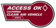 Red Clean Air Vehicle (CAV) decal