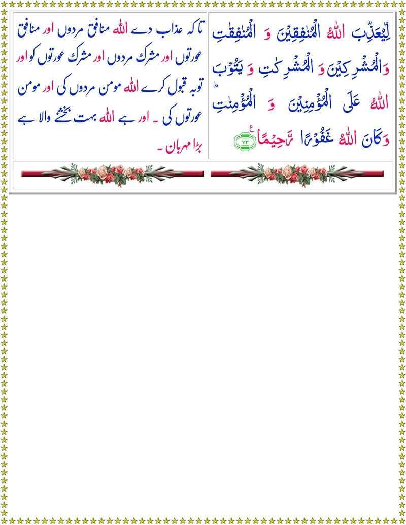 Surah Al Ahzab with Urdu Translation,Quran,Quran with Urdu Translation,