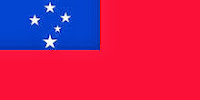 The flag of Independent State of Samoa