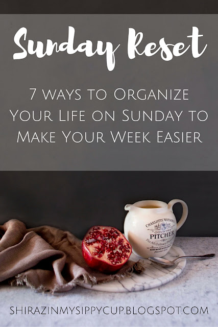 Sunday Reset: 7 Ways to Organize Your Life on Sunday to Make Your Week Easier. #parenting #organization #homeorganization