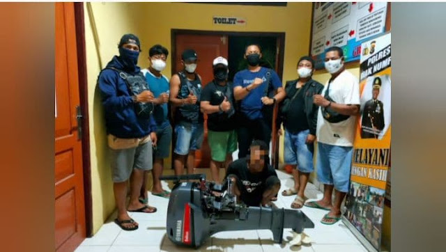 Polisi Tangkap Pelaku Pencurian 1 Unit Motor Tempel di Kababur Biak