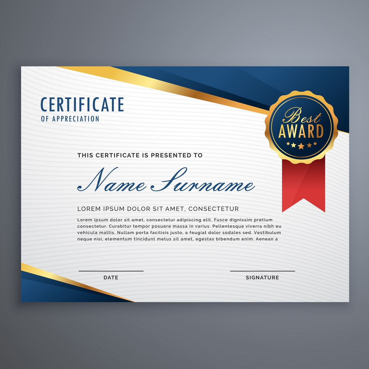 Free Download Certificate Best AWARD - Guru Corel