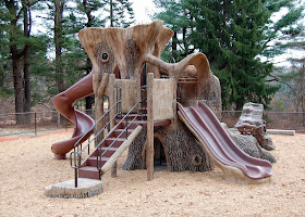 the playground at DelCarte is currently closed for repair but scheduled to be re-opened for May