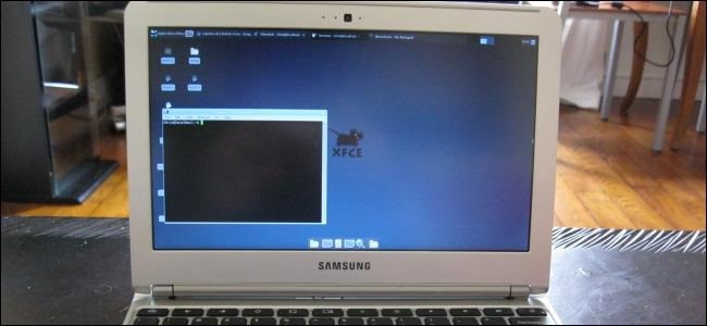 تم تثبيت Linux على جهاز Chromebook