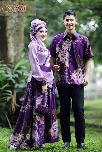 Trend model baju muslim batik sarimbit couple keluarga terbaru 2017/2018