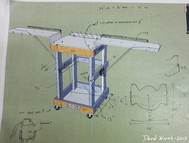 sketch miter saw, idea, shop vac, base plate