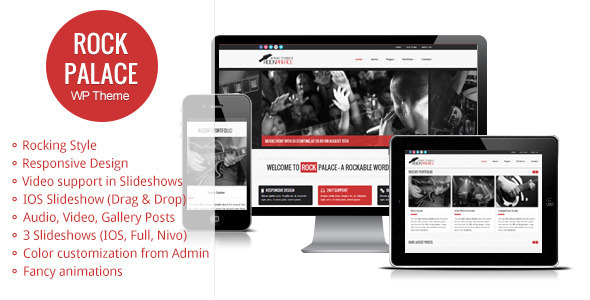 Rock Palace - a Responsive Music Wordpress Theme - Entertainment WordPress