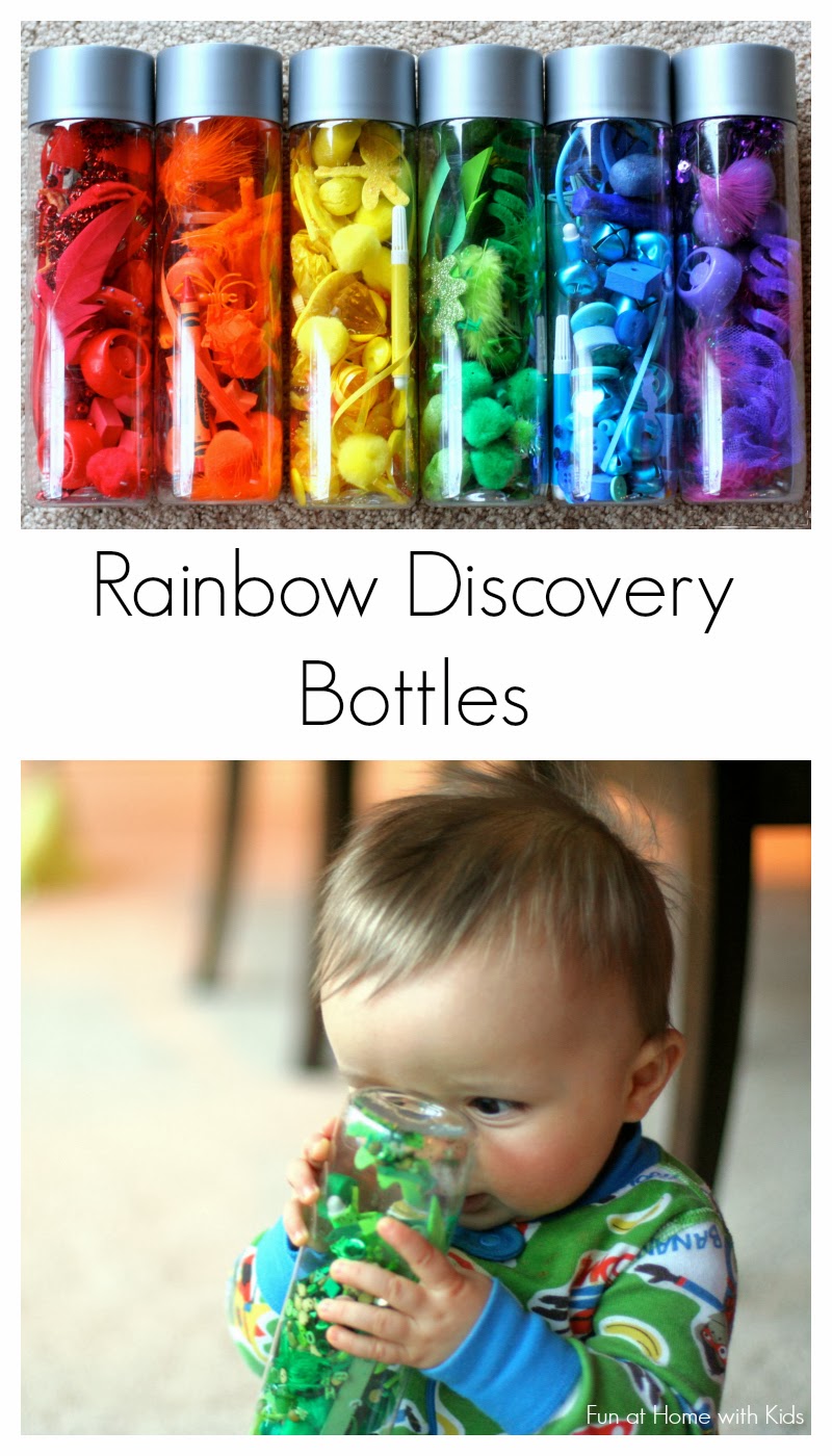 Rainbow Discovery Bottle for Sensory Play and Exploration