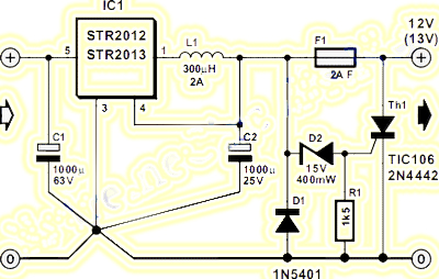 13V/2A PSU des plates-formes portables.