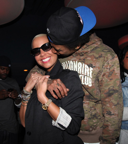 amber rose and wiz khalifa. WIZ KHALIFA CELEBRATES ALBUM