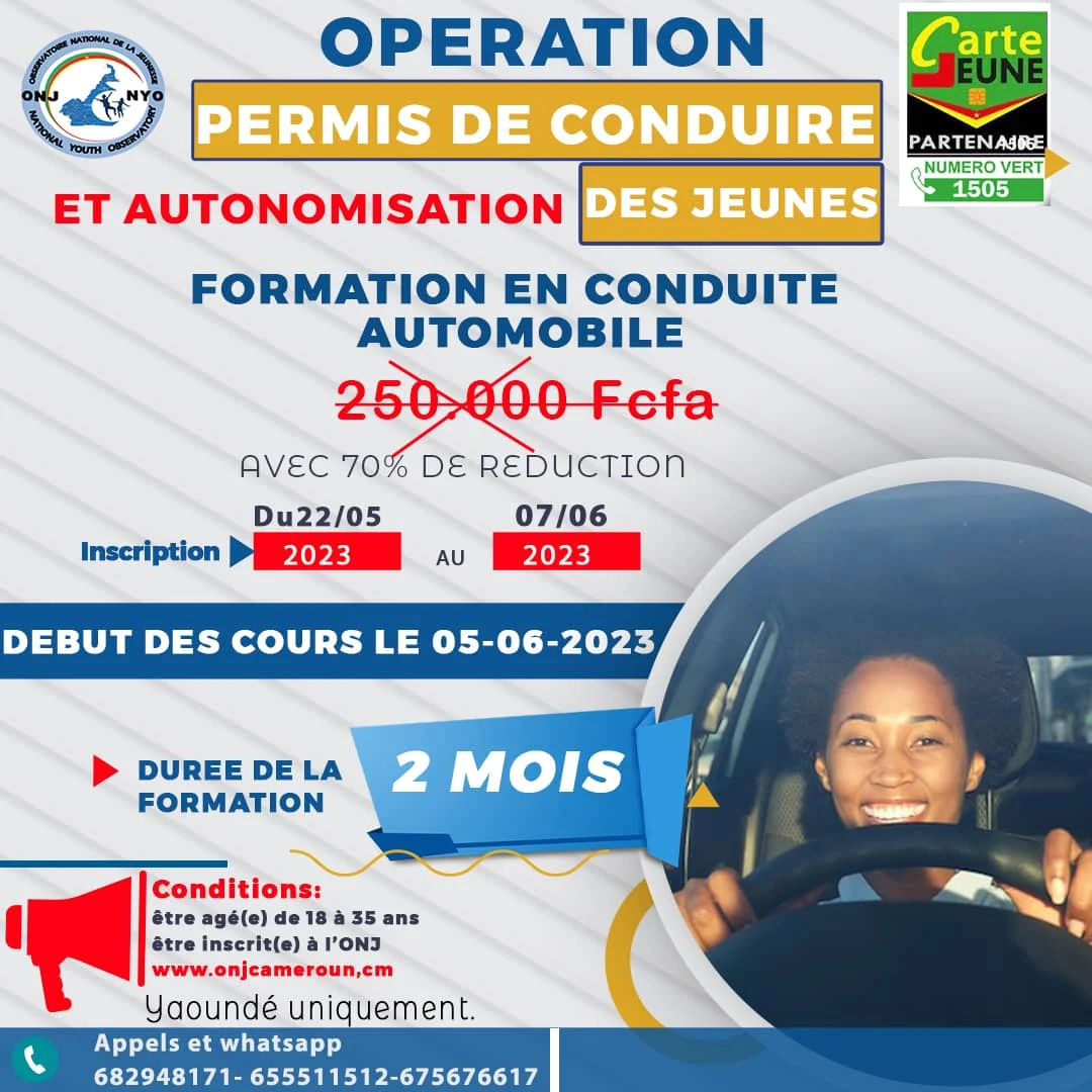 Opération permis de conduire et autonomisation de jeunes