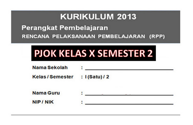 Perangkat Penjaskes Kelas X Semester 2