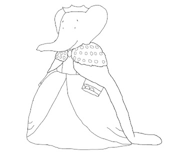 #7 Babar Coloring Page