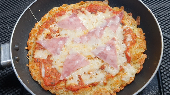 Pizza KETO sin HORNO!! 🍕😋