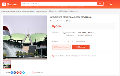 Parah! Gedung DPR Beserta Anggota Dewan Dijual di Toko Online, Sangat Murah