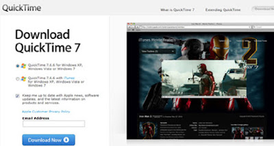 Apple’s QuickTime  Landing Page