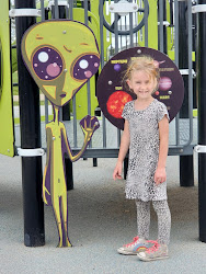 My littlest peanut at the alien park