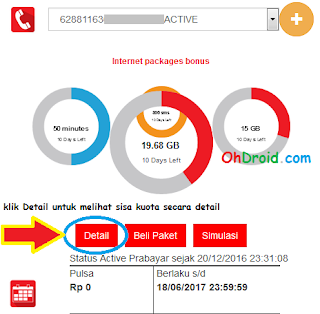 contoh tampilan sisa kuota internet smartfren