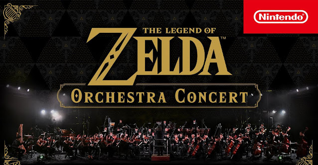 Arte com o logotipo do The Legend of Zelda Orchestra Concert com a imagem geral de uma orquestra.