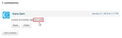 Cara Menghilangkan Link Aktif Di Komentar Blog Terbaru