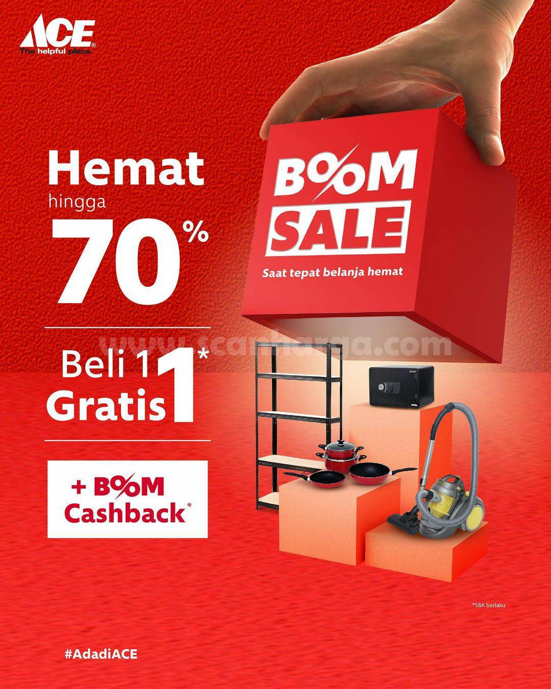 Promo ACE HARDWARE BOOM SALE Diskon 70%