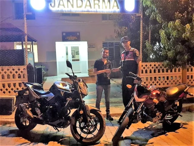 Motosiklet Hırsızları Manyas Jandarma sından Kaçamadı