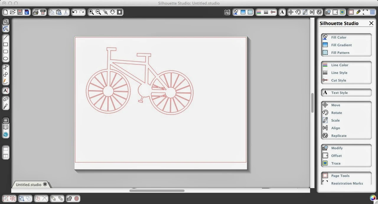 Sketch pen, Silhouette, Silhouette tutorial, sketched design, cut, Silhouette Studio, bike design