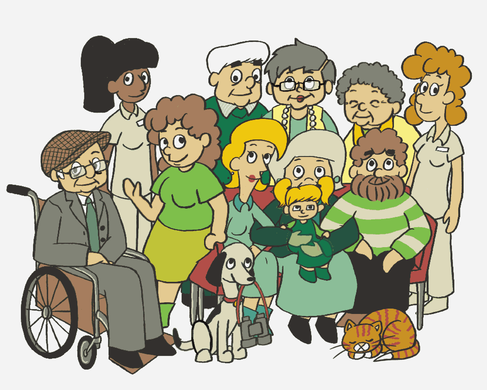 Family gif. Мультипликационные семьи. Семья анимация. Семья мультяшные. Большая семья.