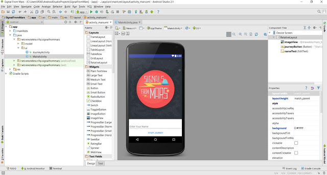 tampilan android studio