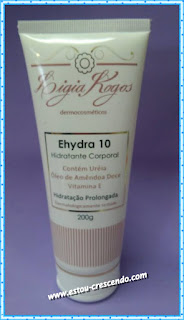 Resenha hidratante corporal Ehydra 10 da Lígia Kogos