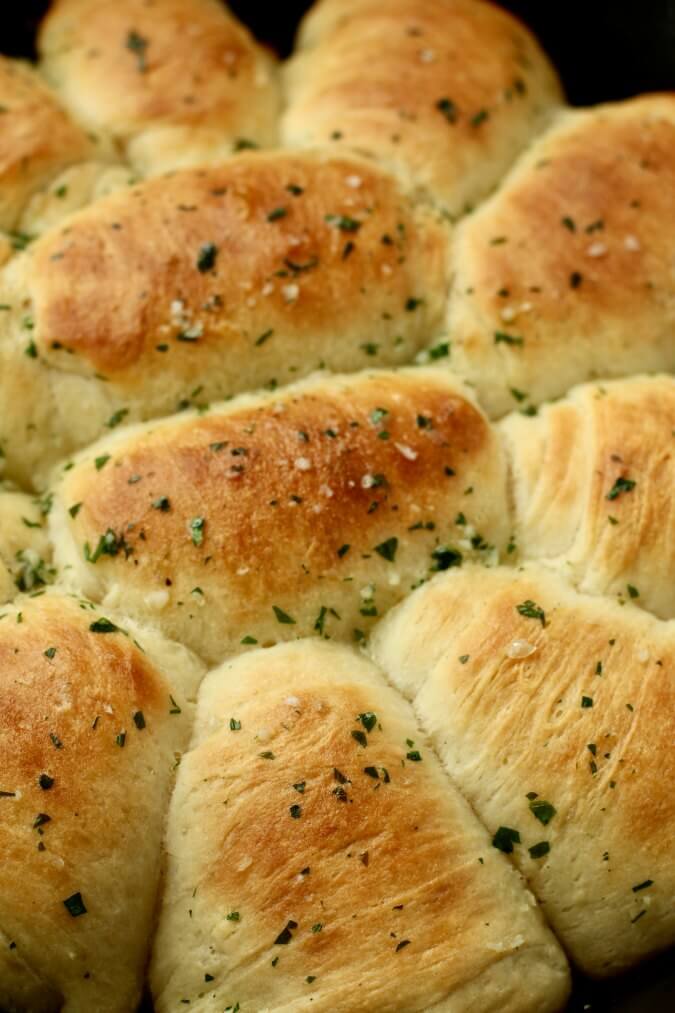 Pull apart rolls close up