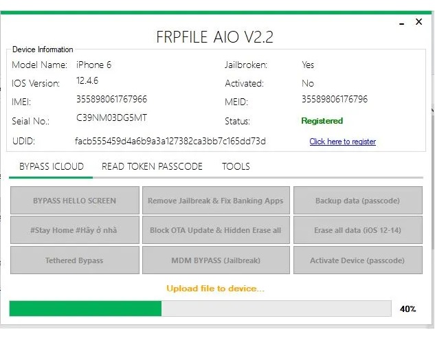 iFrpfile All In One Tool AIO V2.8.5 Free Tool iCloud Bypass