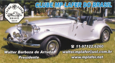 O cartão de visitas do Clube do MP Lafer prestigia o site mplafer.net - página onde os laferistas se encontram.